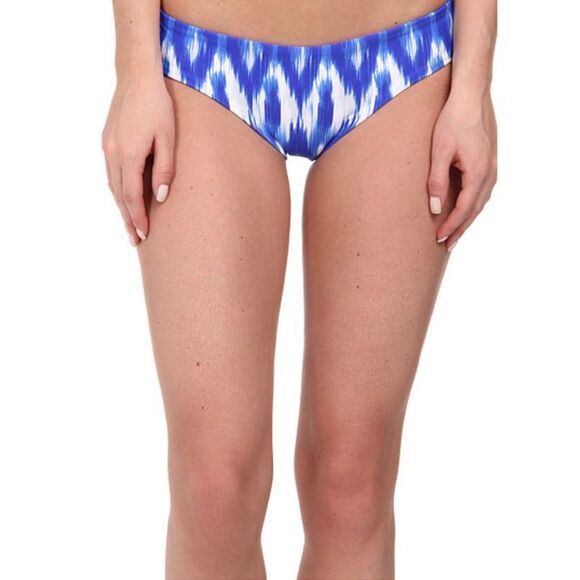 New Shoshanna Blue Printed Hipster Swim Bikini Bottom Size P Petite 24-25" - Picture 1 of 5